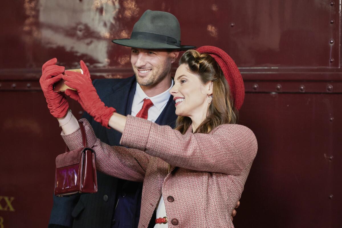 Brendan Penny and Ashley Greene in "A Little Christmas Charm." 