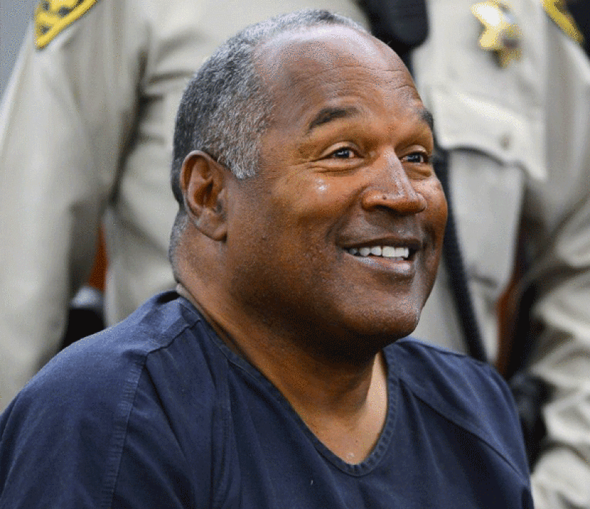 Stuff oatmeal cookies in his shirt for later? O.J. Simpson didn't do it, a prison official says.