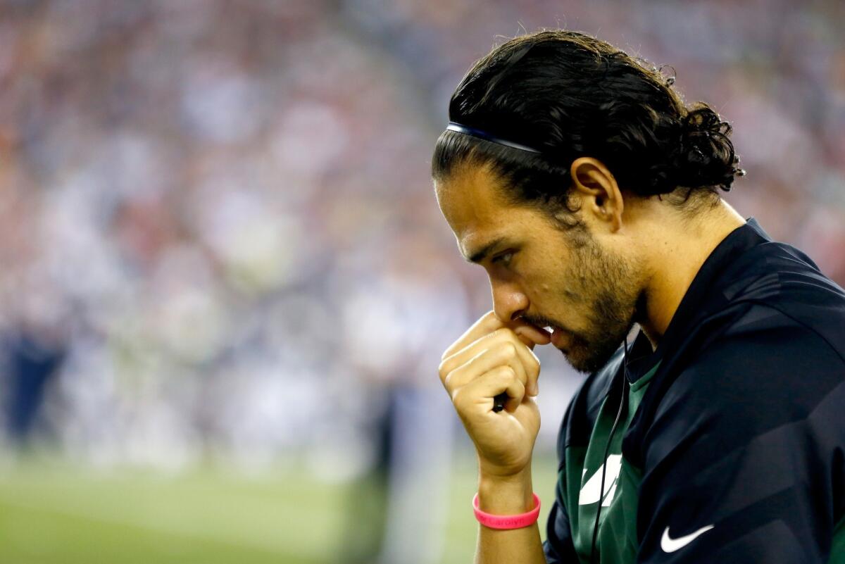 New York Jets quarterback Mark Sanchez hopes he'll be healthy enough to play at some point this season.