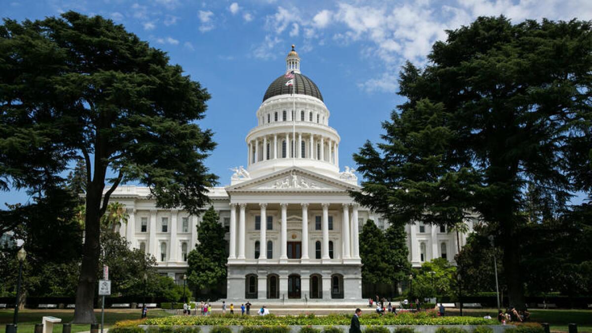 The state Capitol building in Sacramento.