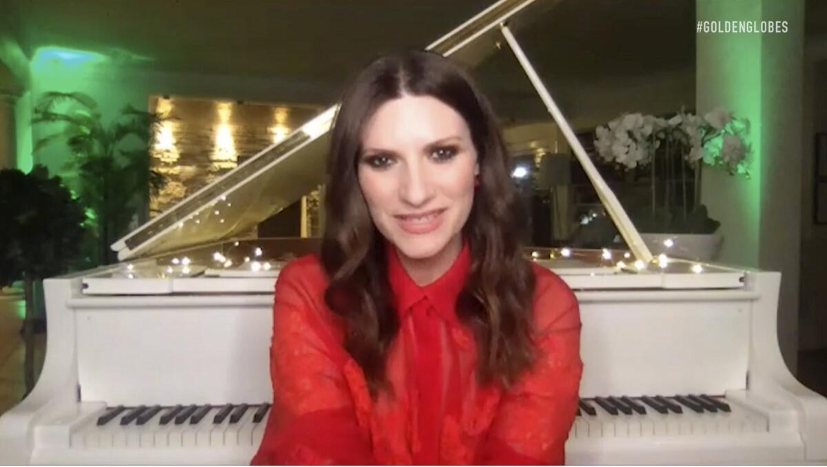 En el enlace virtual, Pausini agradeció el reconocimiento.