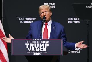 Republican presidential nominee former President Donald Trump speaks at a campaign rally Wednesday, Aug. 14, 2024, in Asheville, N.C. (AP Photo/Matt Kelley)