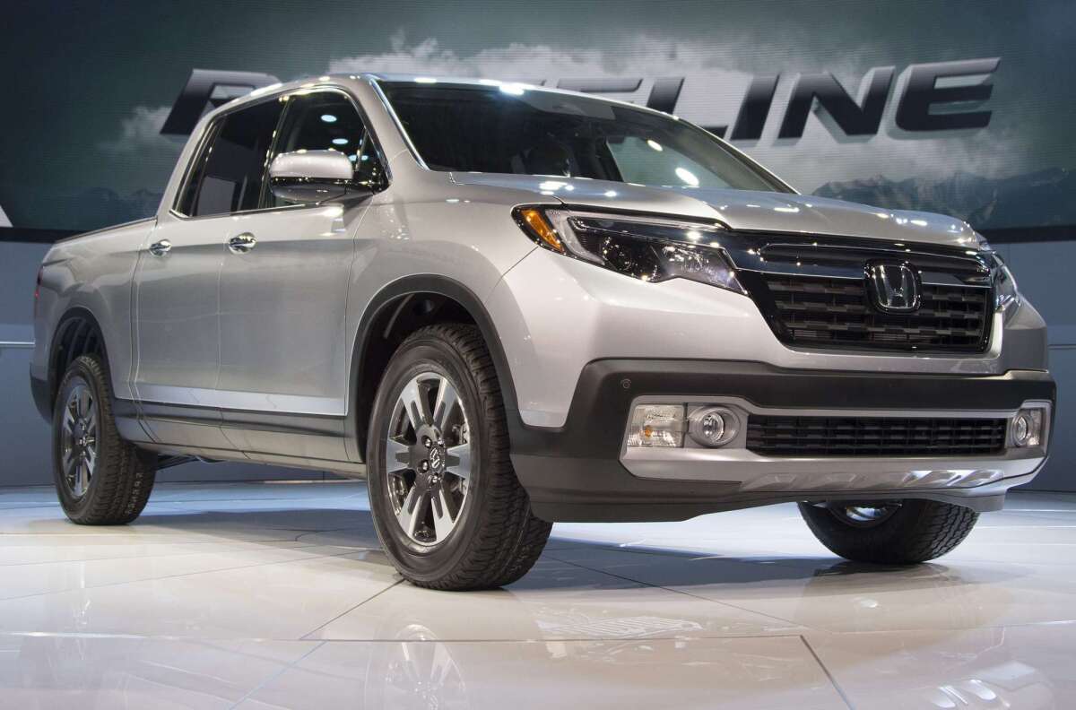 The Honda Ridgeline in unveiled during a news conference at the North American International Auto Show in Detroit.