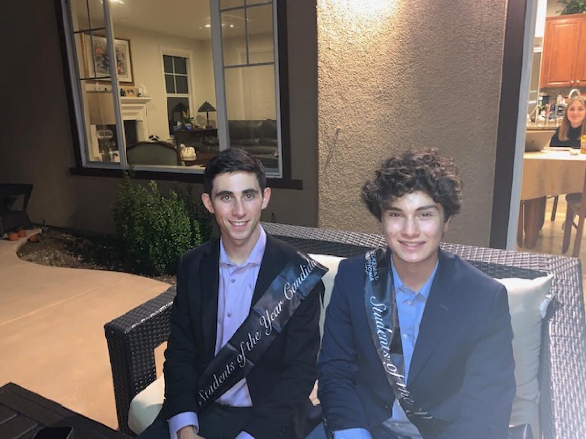 Jason Wexler and Kourosh Sadr were named Students of the Year for their fundraising efforts with Answer for Cancer.