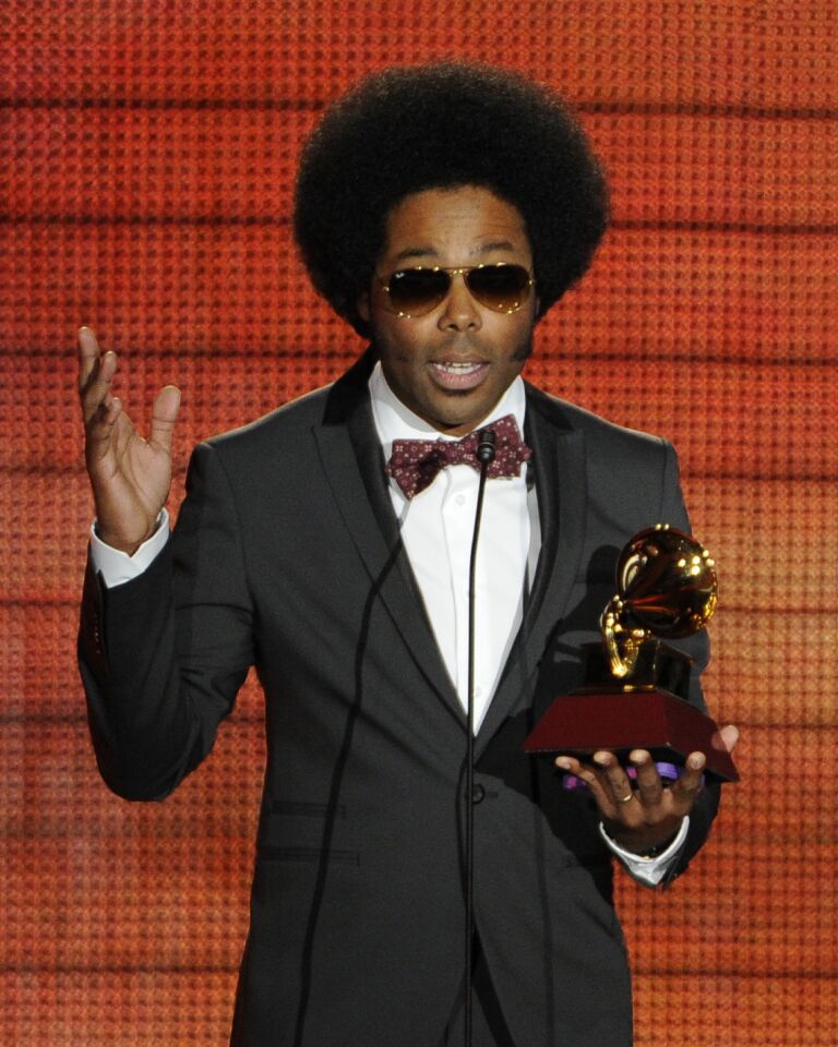 Alex Cuba accepts the award for best short form music video for "Eres Tu."