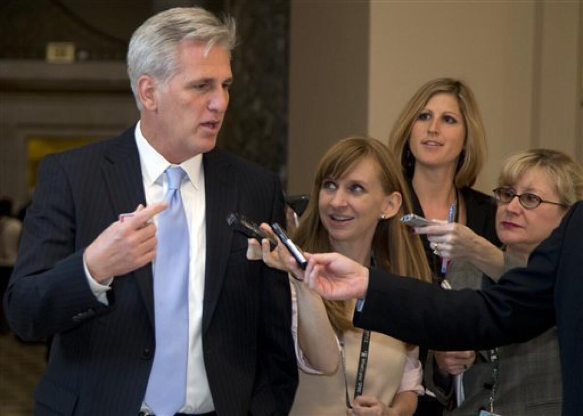 House Majority Whip Kevin McCarthy (R-Bakersfield) heads for the House floor before the food stamp vote.
