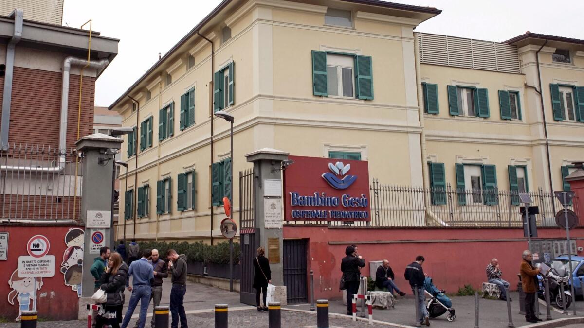 The Bambino Gesu children's hospital in Rome.