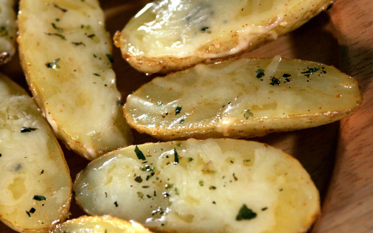 Cheese-crusted potatoes