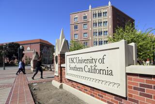 March 12, 2019 photo of the University of Southern California in Los Angeles. 