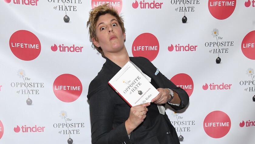 Sally Kohn at the New York launch of her book "The Opposite Of Hate" on April 6.