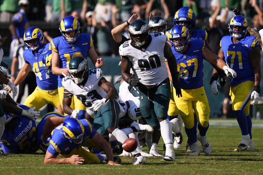 Linebacket Body Rams linebacker Nate Landman wears his pride on body, helmet - Los ...