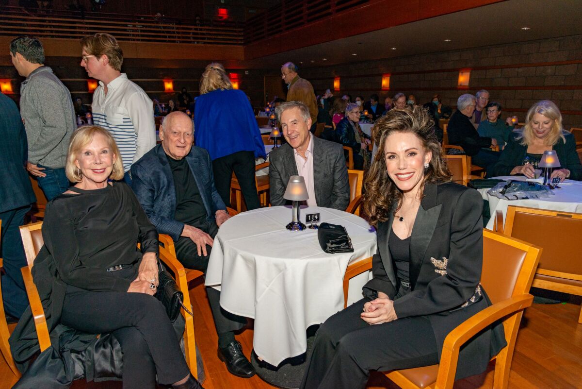 Whitney Mandel, Jerry Mandel and Frank and Lynn Wagner attend “Two For The Road” at the Samueli Theatre.