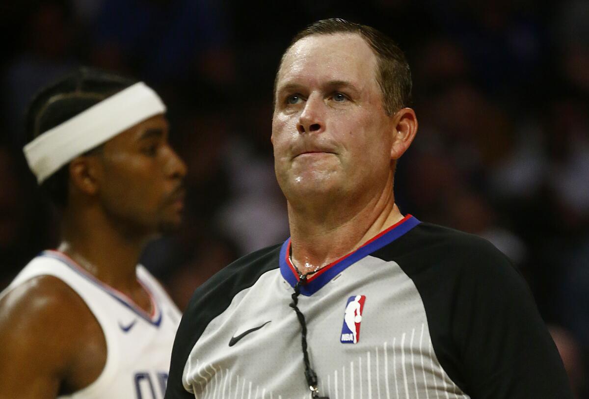 Referee Matt Boland officiates the Raptors-Clippers game Nov. 11 at Staples Center. 