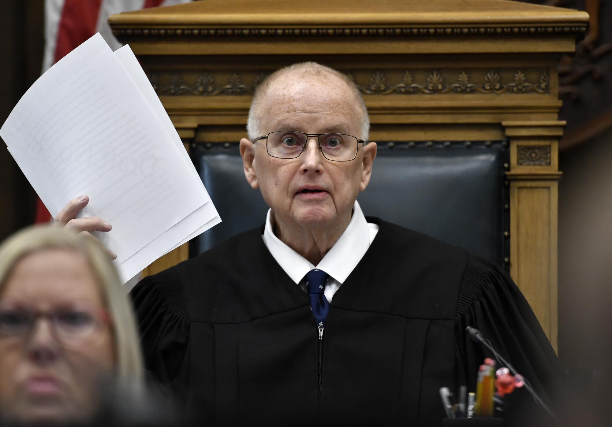 Judge Bruce Schroeder in court in Kenosha.