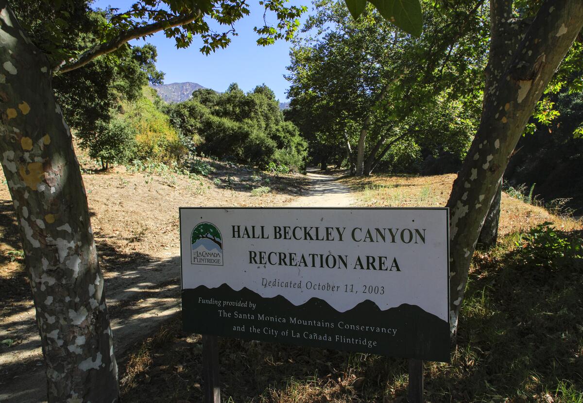 Hall Beckley Canyon sign
