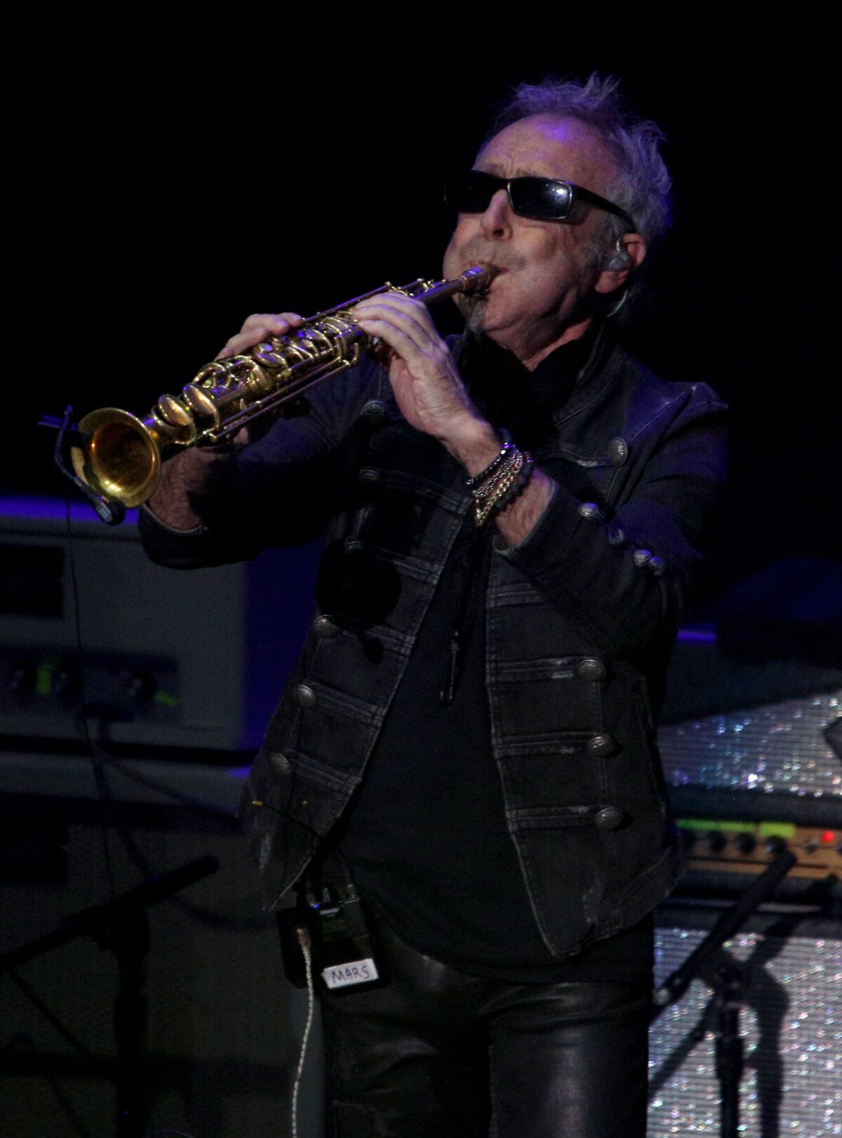 Psychedelic Furs saxophonist Mars Williams plays the soprano saxophone.