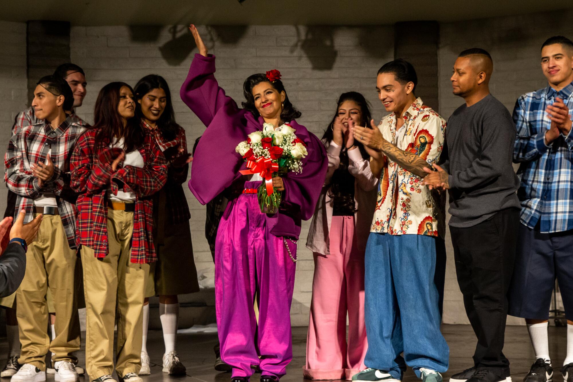 Cast members of Romeo and Juliet: Rolling through East L.A. 