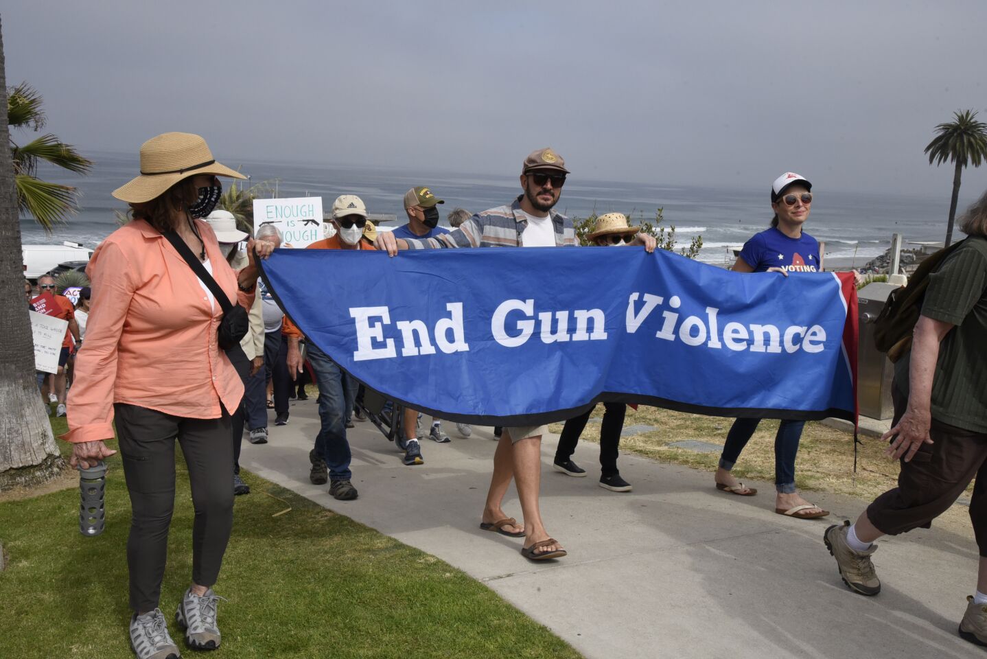 Marchers supporting legislative action to end gun violence in the United States