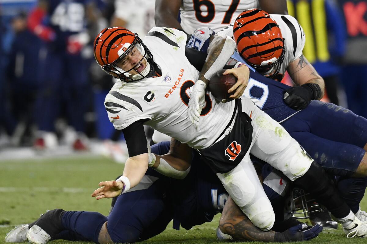 Burrow keeps going down, but Bengals keep moving on - The San Diego  Union-Tribune