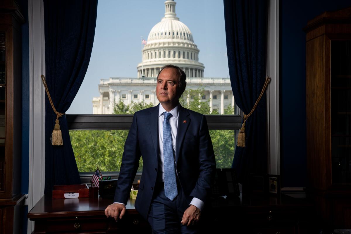Rep. Adam Schiff (D-Burbank) in his office in the Rayburn House Office Building on Capitol Hill.