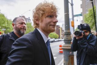 Ed Sheeran arrives at federal court in New York