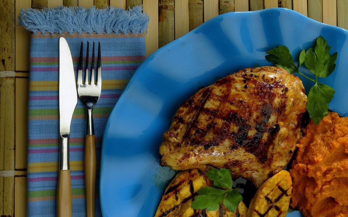 Anejo rum glazed free range chicken breast