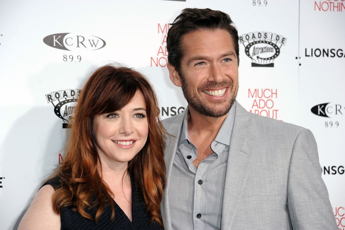 Alyson Hannigan, left, and Alexis Denisof celebrated their 10-year wedding anniversary with a proposal, new ring and upcoming vow renewal.