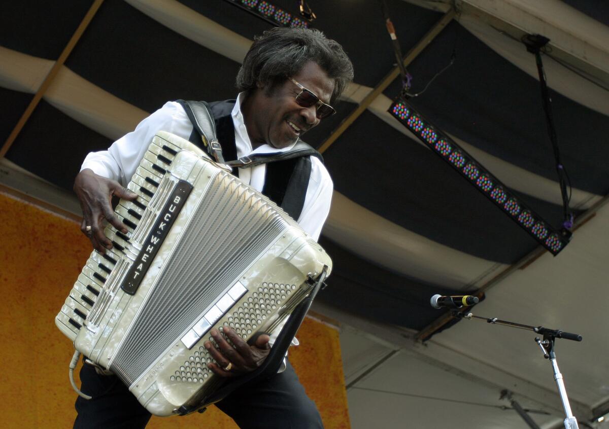 Stanley "Buckwheat" Dural Jr. performs at the New Orleans Jazz and Heritage Festival in 2007.