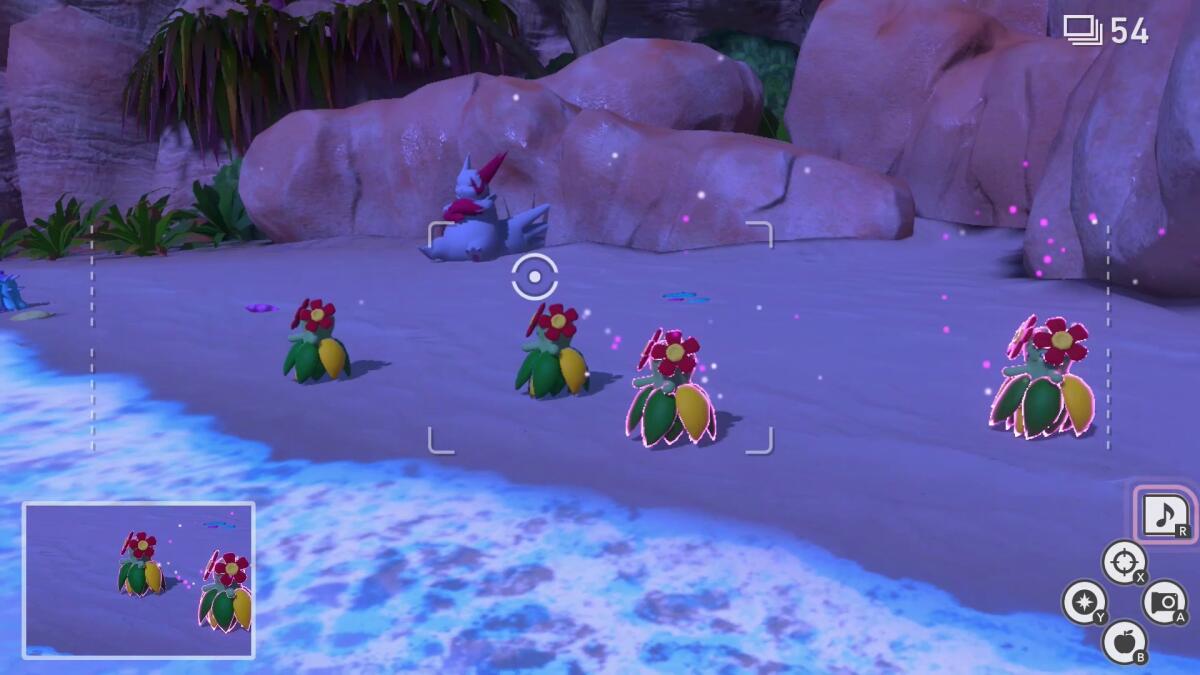 Flowers come to life in the "New Pokémon Snap" game.