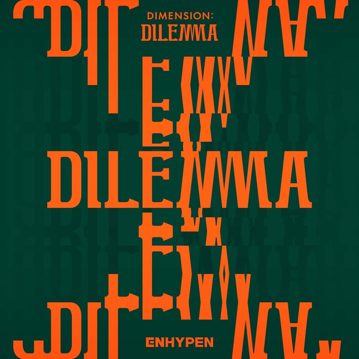 This cover image released by BELIFT shows “Dimension: Dilemma” by ENHYPEN. (BELFT via AP)