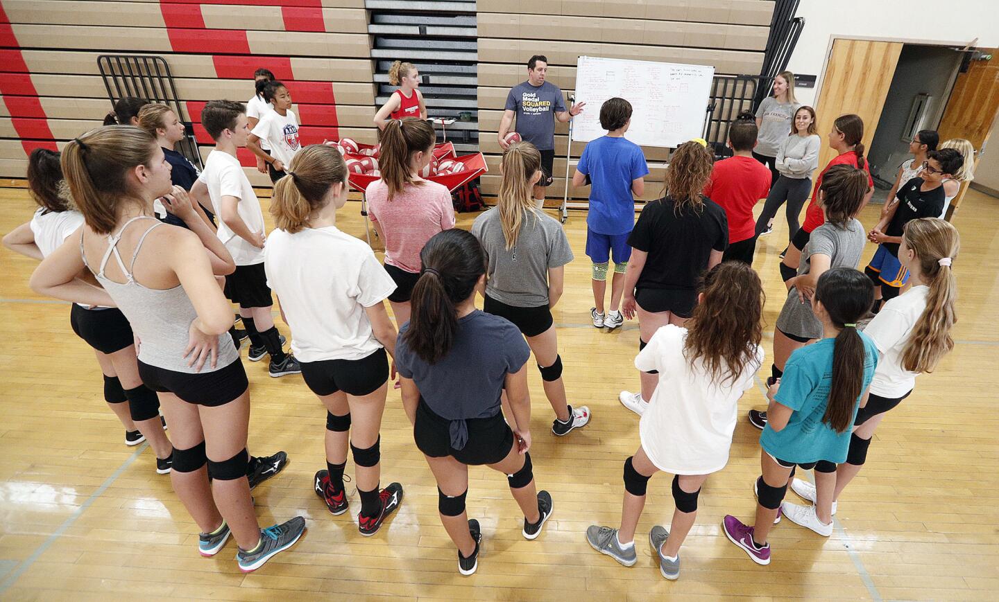 Photo Gallery: Volleyball camp at Burroughs High School
