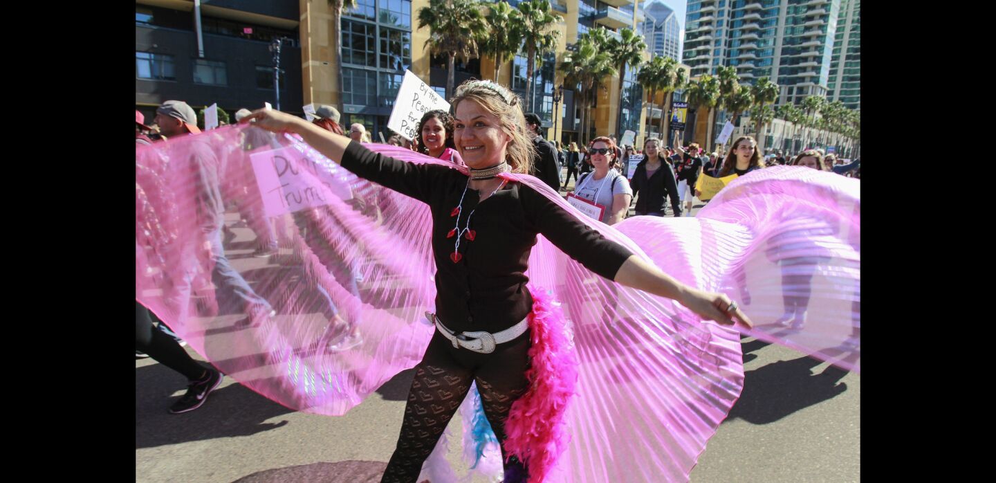 Courtney Porter is dressed as a woman's rights fairy.