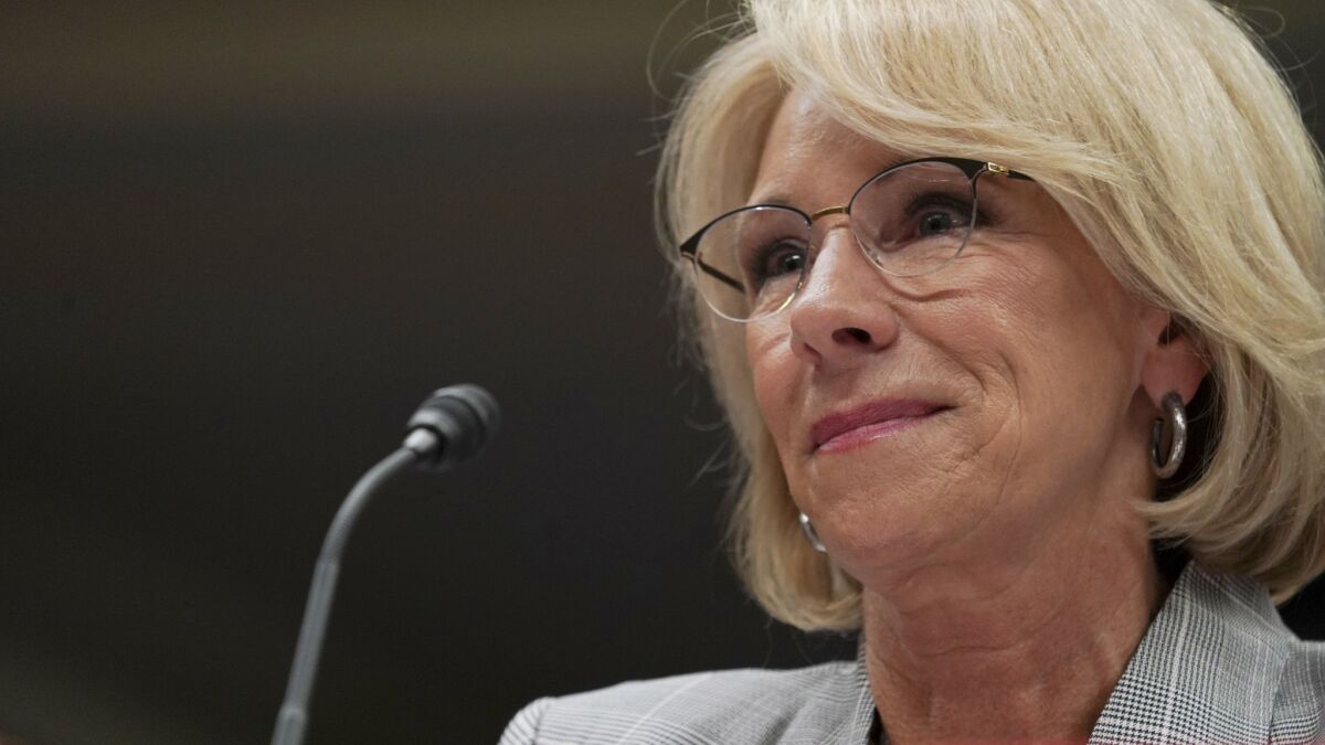 Betsy DeVos runs the Education Department, the smallest Cabinet agency with just under 4,000 employees.