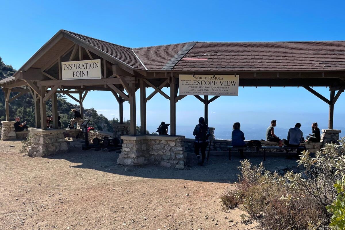 A re-created lookout at Inspiration Point