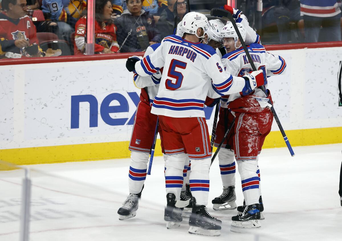 Rangers rally for 4 straight goals, beat Panthers 4-3 - The San Diego  Union-Tribune