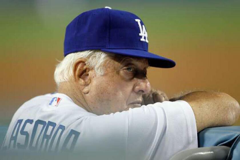Tommy Lasorda, former manager of the Los Angeles Dodgers