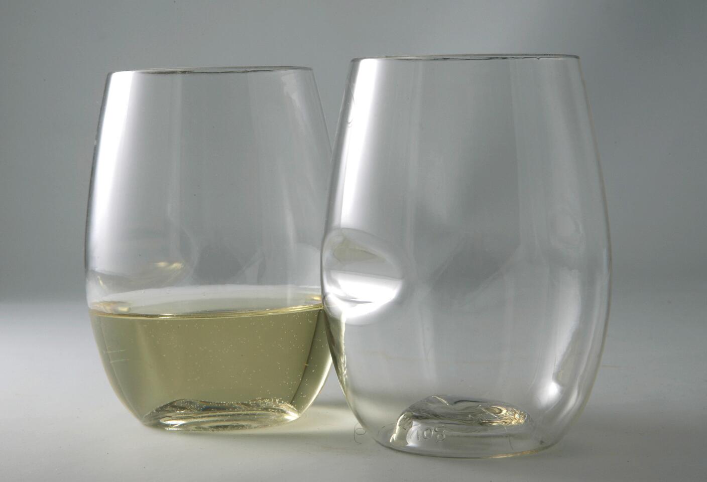 Plastic or acrylic wine glasses. These are inexpensive and can be used again and again rather than thrown away. The best are from the brand Govino, made from BPA-free polymer and available at most wine shops and many retailers. They’re stemless, with a good bowl shape and an an indentation for your thumb.