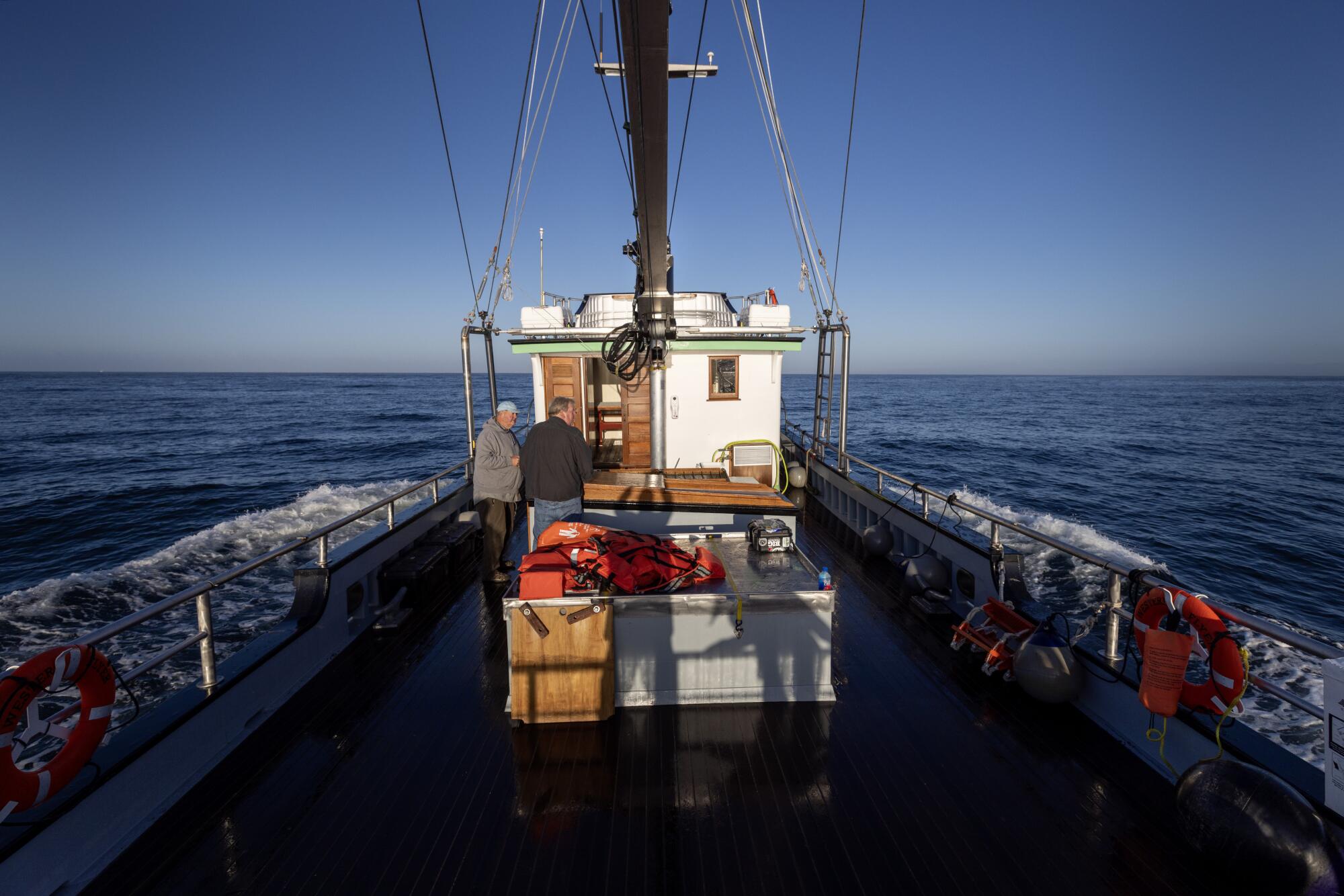 The Western Flyer in Monterey Bay