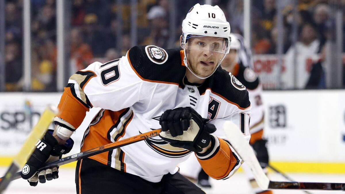 Corey Perry won the Hart Trophy and a Stanley Cup championship during his 14 years with the Ducks.