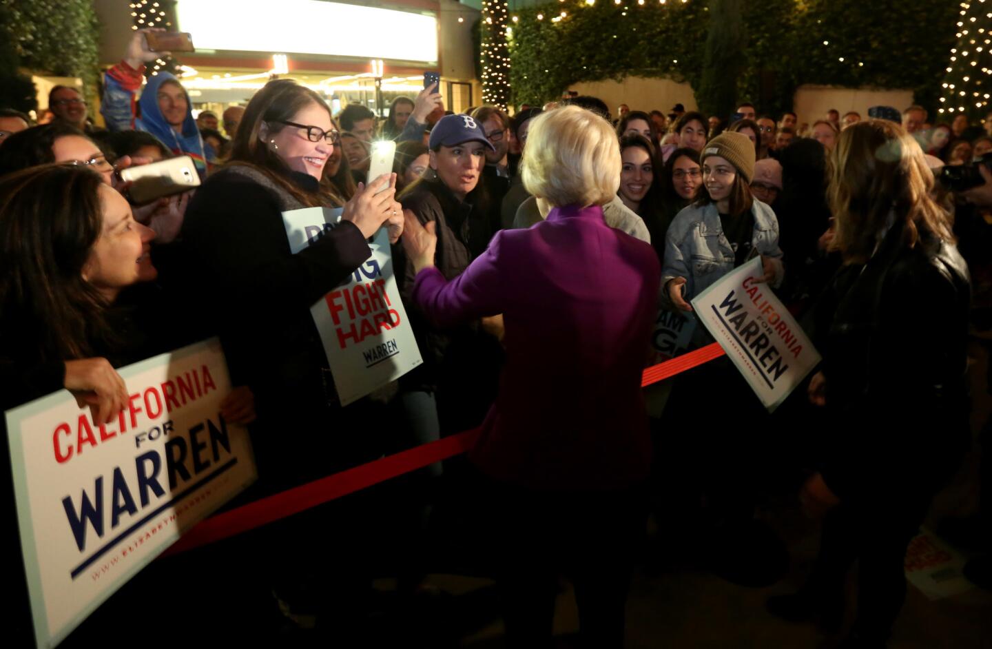 Photo Gallery: Senator and democratic presidential candidate Elizabeth Warren speaks at the Alex Theater