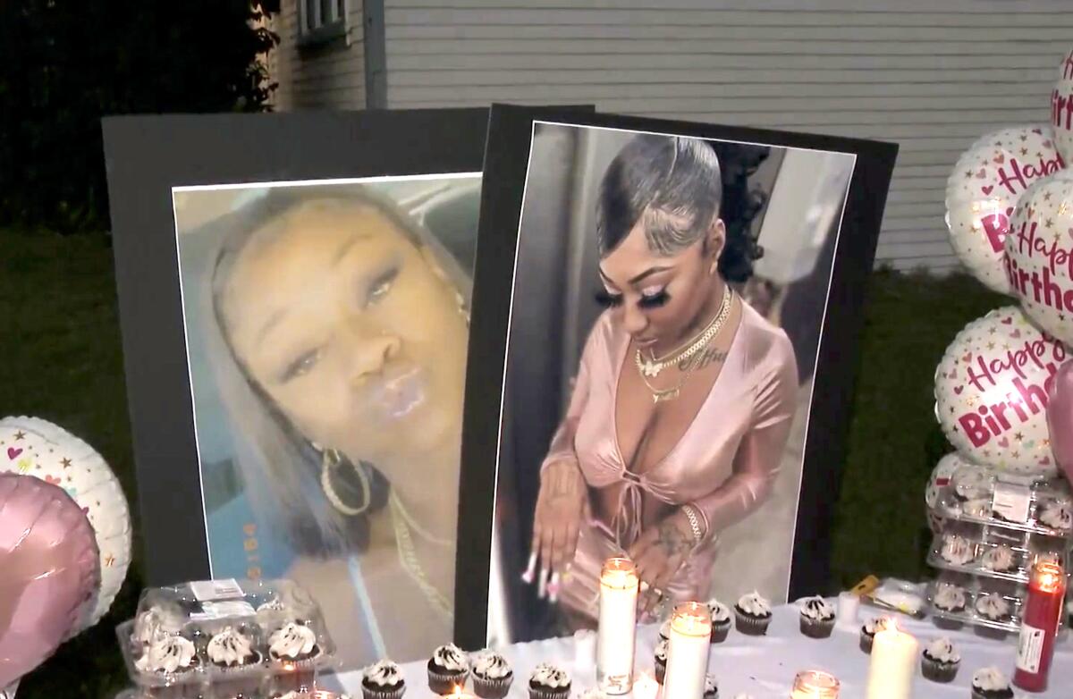 Photos of shooting victims with candles and cupcakes.
