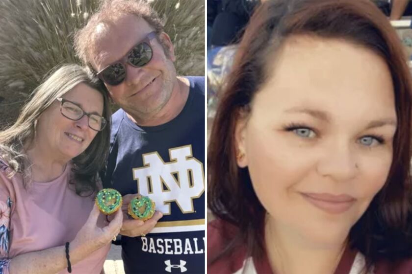 Undated handout photos of homicide victims from left, Sharie Winek, Mark Winek, and their daughter 38-year-old Brooke Winek.