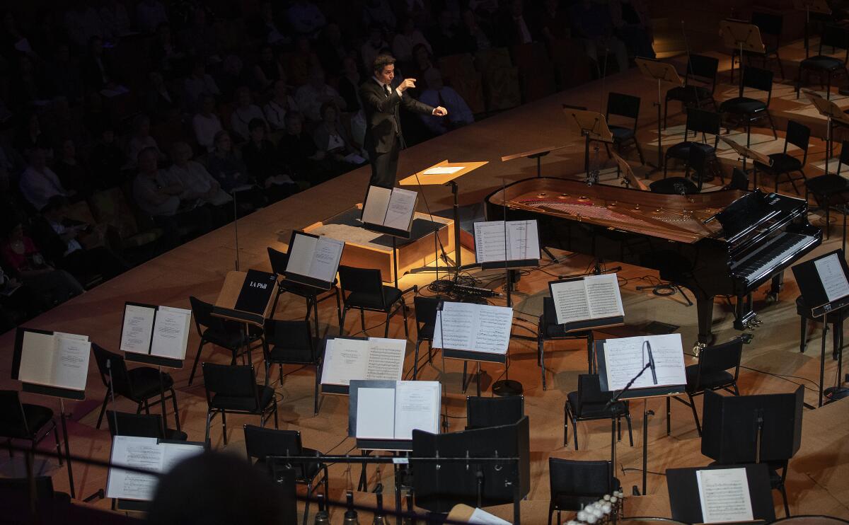 Gustavo Dudamel at Walt Disney Concert Hall.