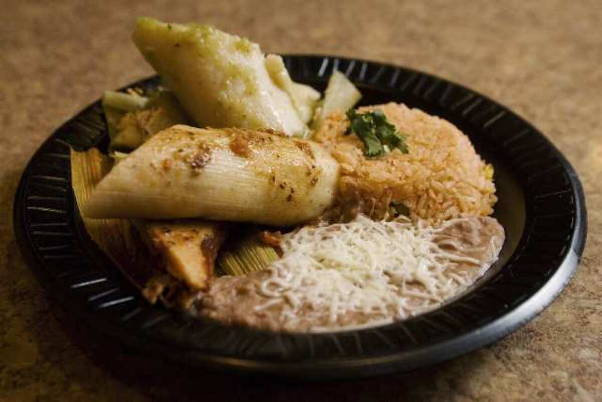 Fresh tamales are one of the popular food items customers enjoy ordering at California Fiesta Tamale House in Burbank. The restaurant opened at the Burbank Town Center in September 2011.