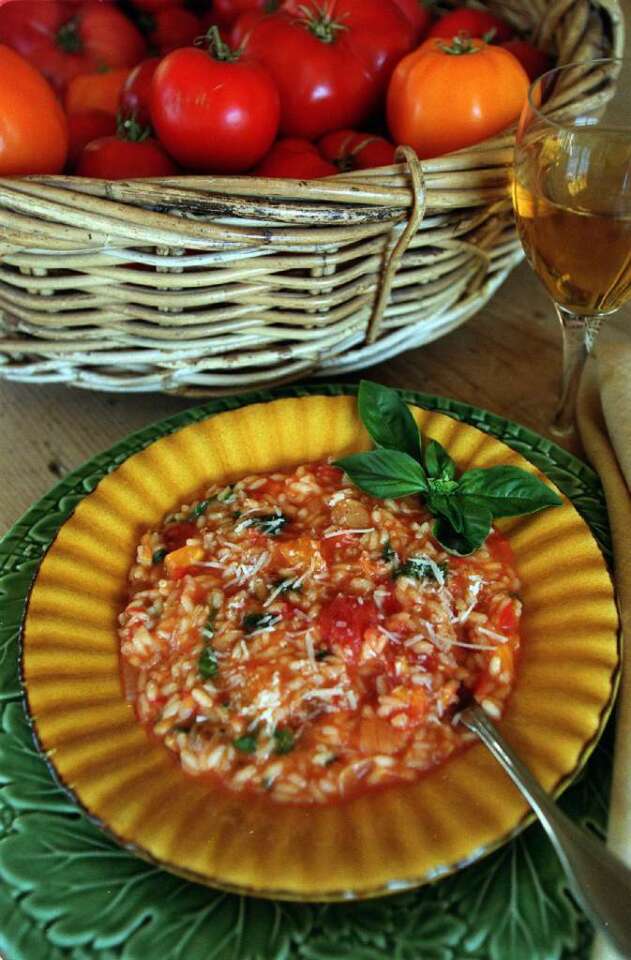 Heirloom tomato risotto