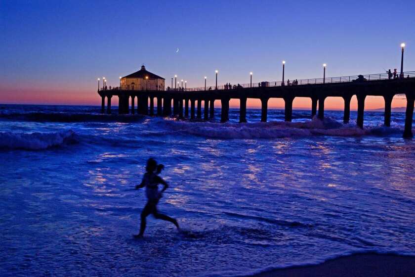 Sunset at the Manhattan Beach Pier -- early morning or late afternoon, it's a photo op waiting just for you.