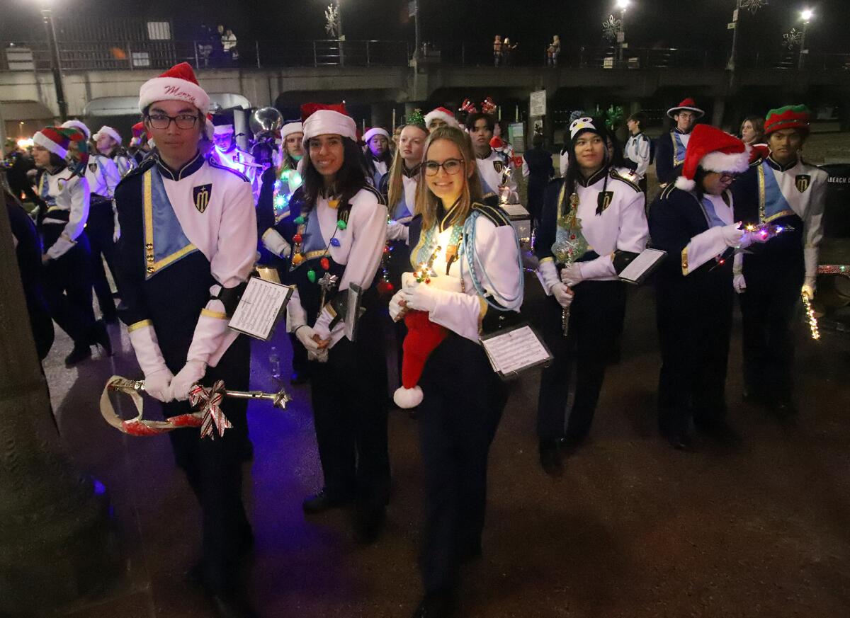 Members of the Marina High School band at Light a Light of Love.