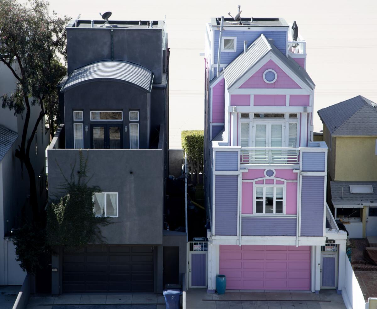 The story of Santa Monica's pink Barbie, black Batman houses - Los