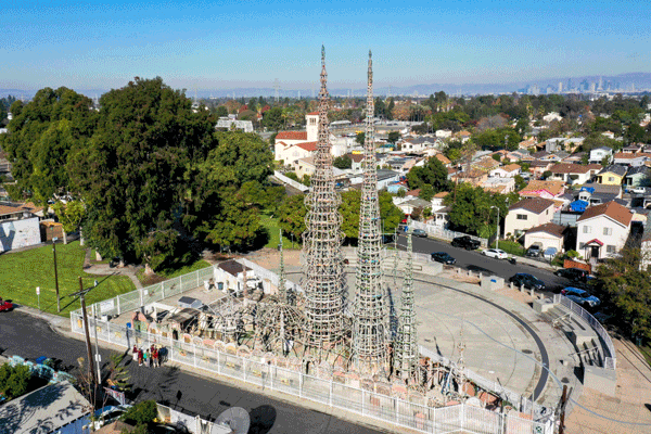 A series of photos of Watts Towers during its first 100 years.