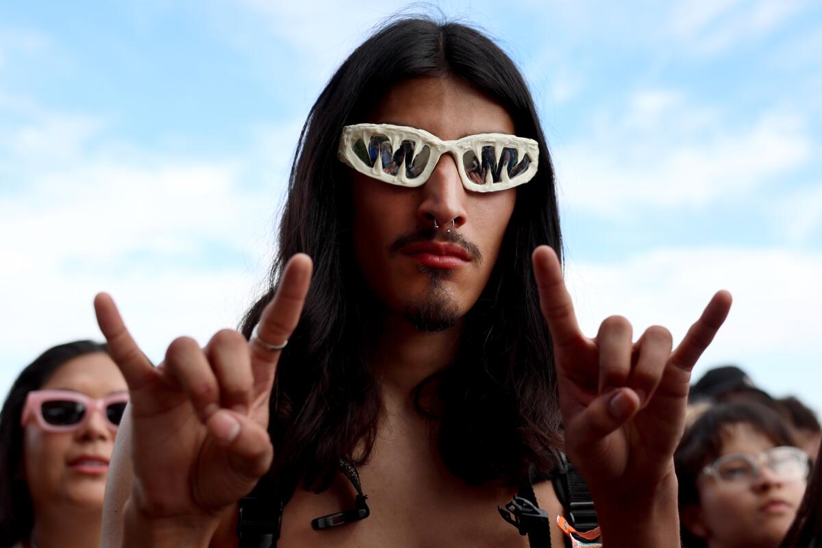 Music fans Coachella.